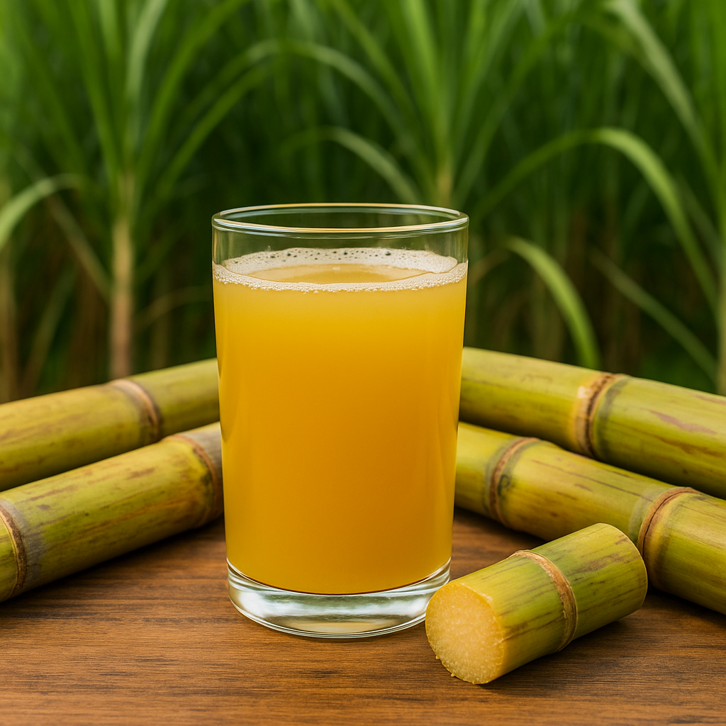 Refresco Tropical de Jugo de Caña con Coco y Limón